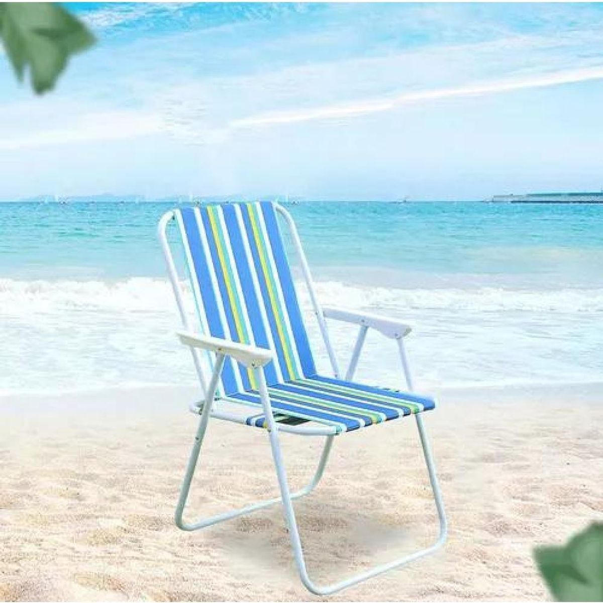 GENERICO - Silla portátil de playa plegable verde