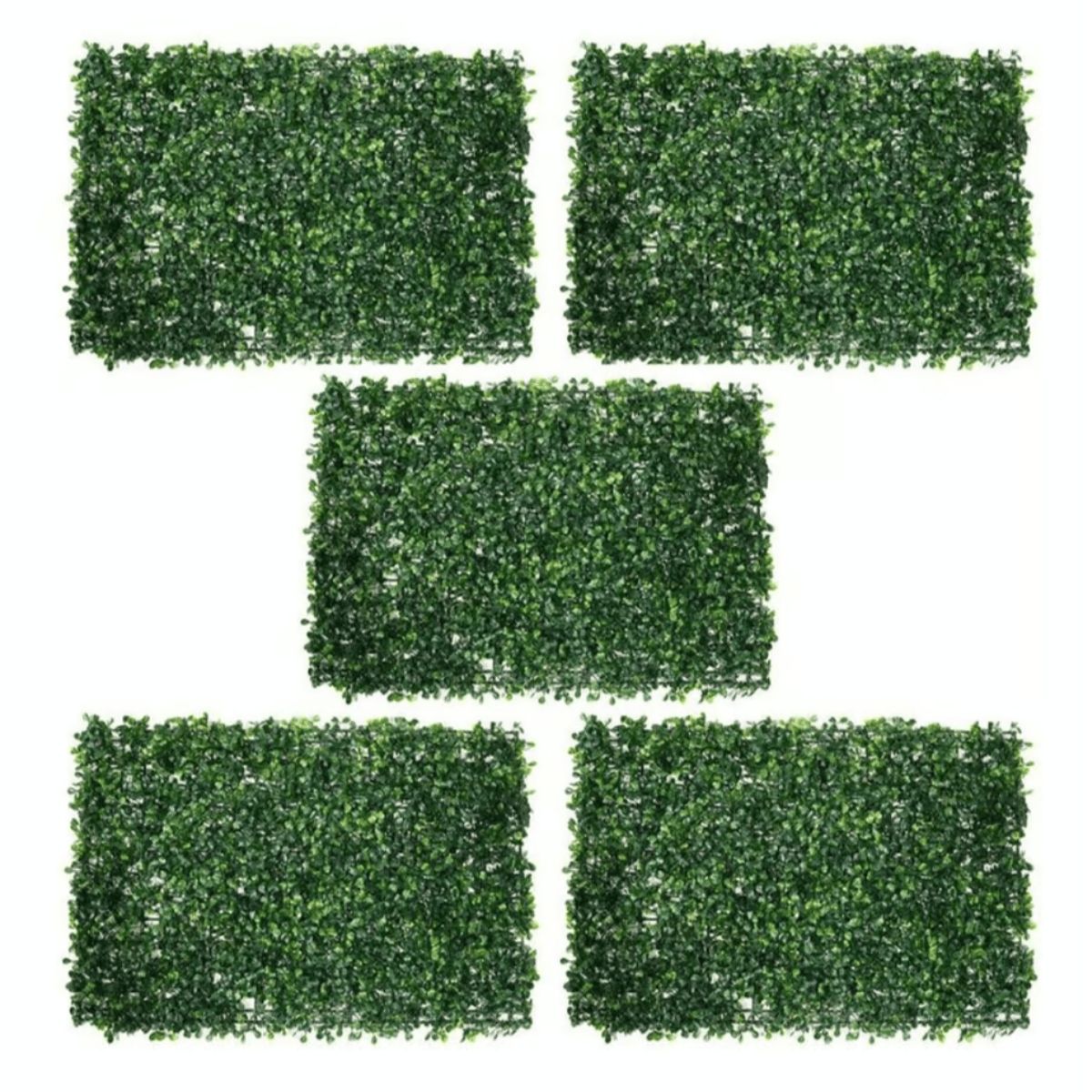 GENERICO - Pack 5 Pasto Palmeta Artificial Trebol Vetrical 60x40cm