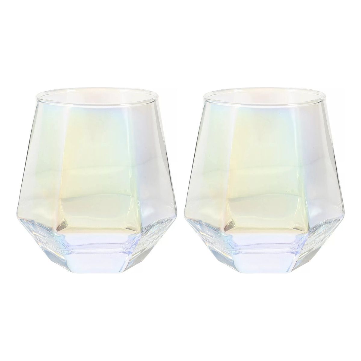 GENERICO - Taza Para Beber Con Diamantes De Color De Cristal Hexagonal