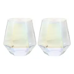 GENERICO - Taza Para Beber Con Diamantes De Color De Cristal Hexagonal