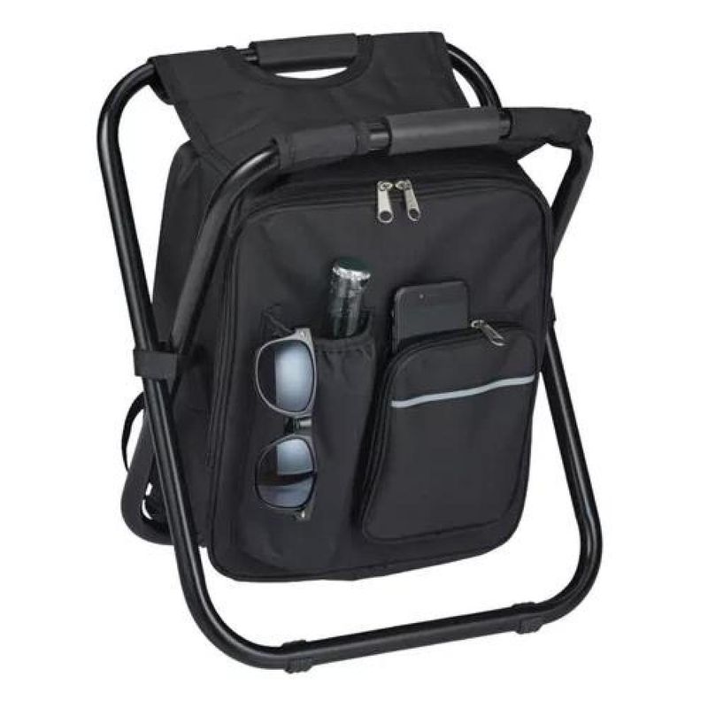 GENERICO - Silla de camping con mochila portátil negra