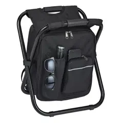 GENERICO - Silla de camping con mochila portátil negra