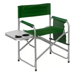 GENERICO - Silla plegable de camping con mesita verde