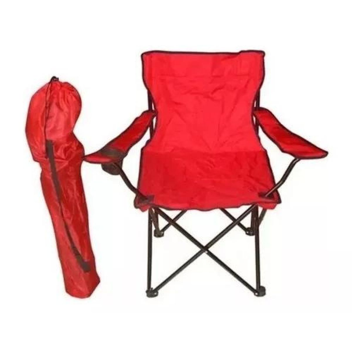 GENERICO - Silla plegable de camping para picnic y playa roja