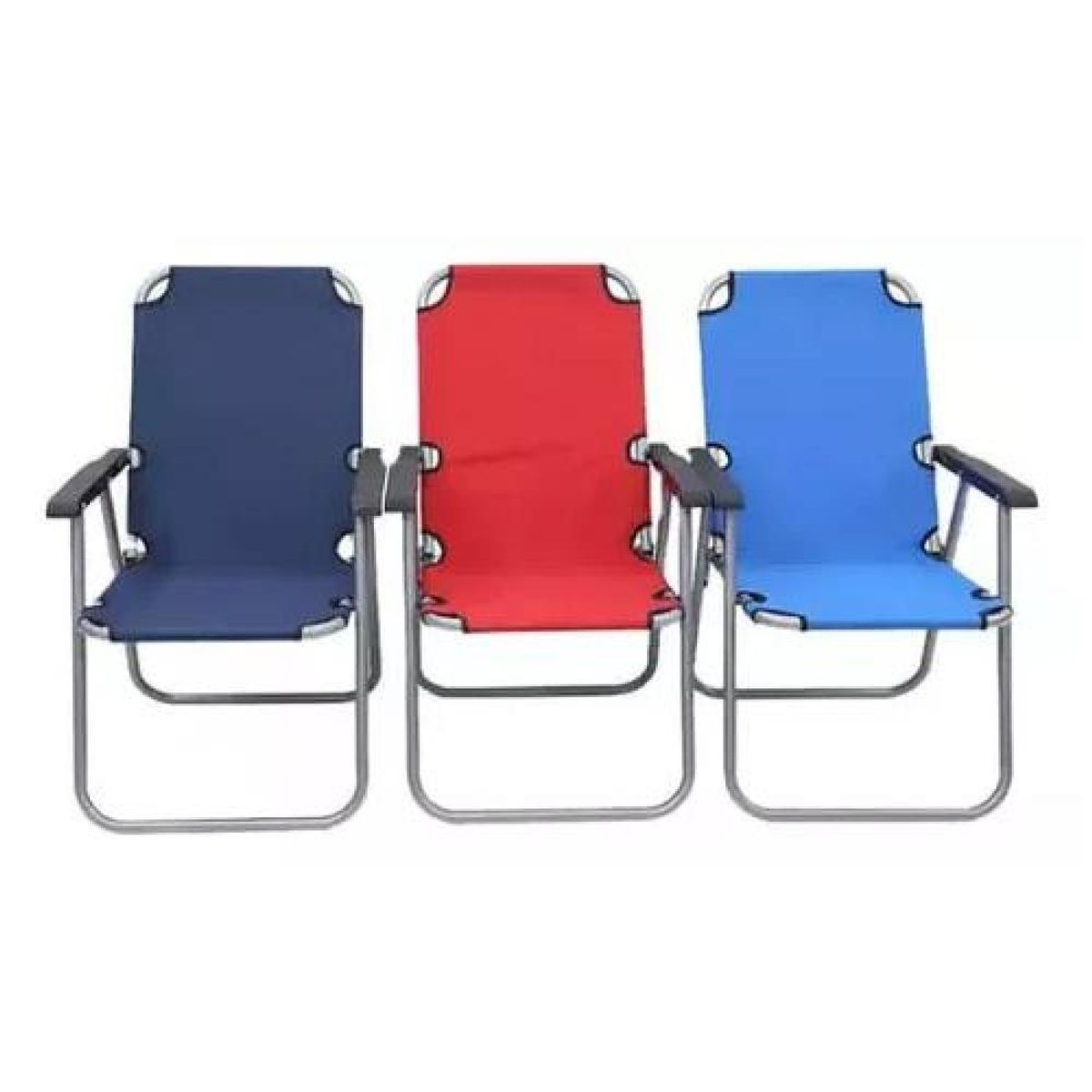 GENERICO - Sillas plegables portátiles para camping y playa azules