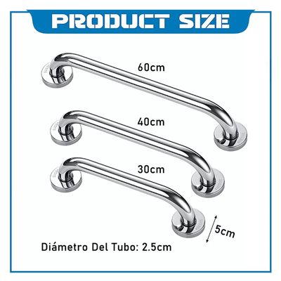 Imagen 2 del producto Pack De 3 Manillas (barra) Seguridad Baño Ducha Pasa Manos