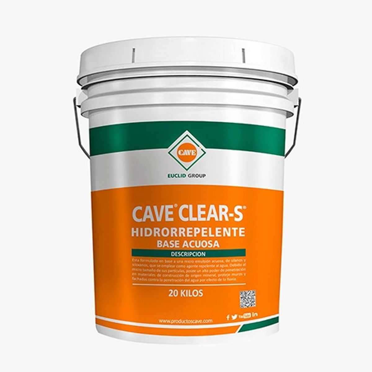 CAVE - CAVE CLEARS S - Hidrorepelente transparente, Balde 20 Kg