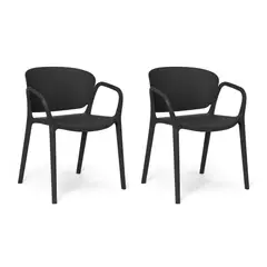 ASIMETRIKA - Set 2 Sillas CENTINA - Negro