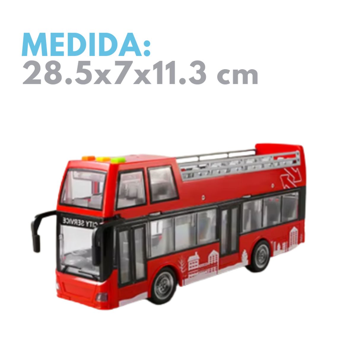 GENERICO - Autobus De Juguete City Tour Bus Doble Piso Con Luz Y Sonido