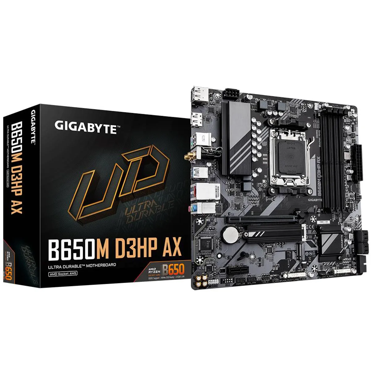 GIGABYTE - Placa Madre Gigabyte B650M D3HP AX AMD AM5 Micro-ATX DDR5 Wifi 6E