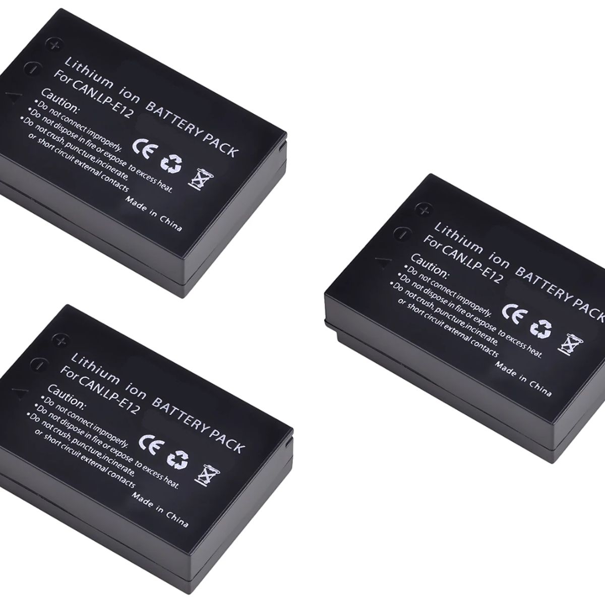 GENERICO - 3 BATERÍAS LP-E12 CANON ALTERNATIVA