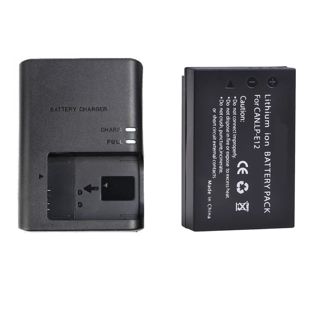 GENERICO - BATERÍA LP-E12 + CARGADOR LC-E12 ALTERNATIVO CANON