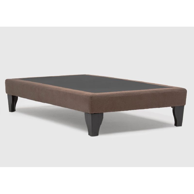 GENERICO - Base Europea para cama 1.5 plazas 105x200cm Felpa Marron