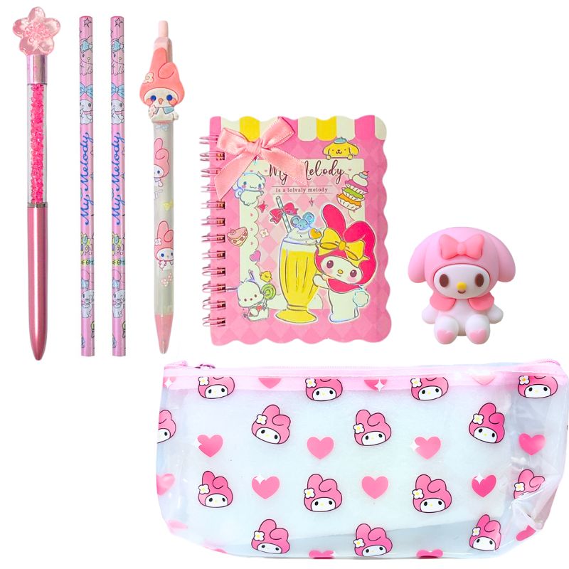 GENERICO - Kit Escolar Artículos Kawaii My Melody