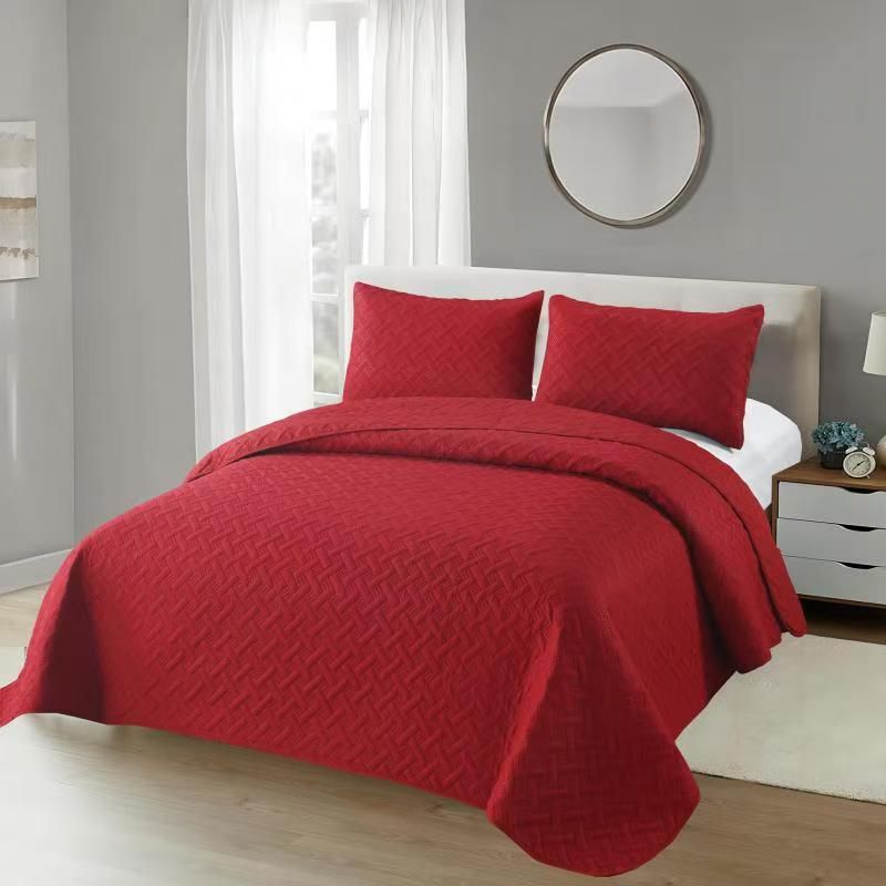 ANGELES DEL HOGAR - Cubrecama Quilt de Verano 2 Plaza Burdeo