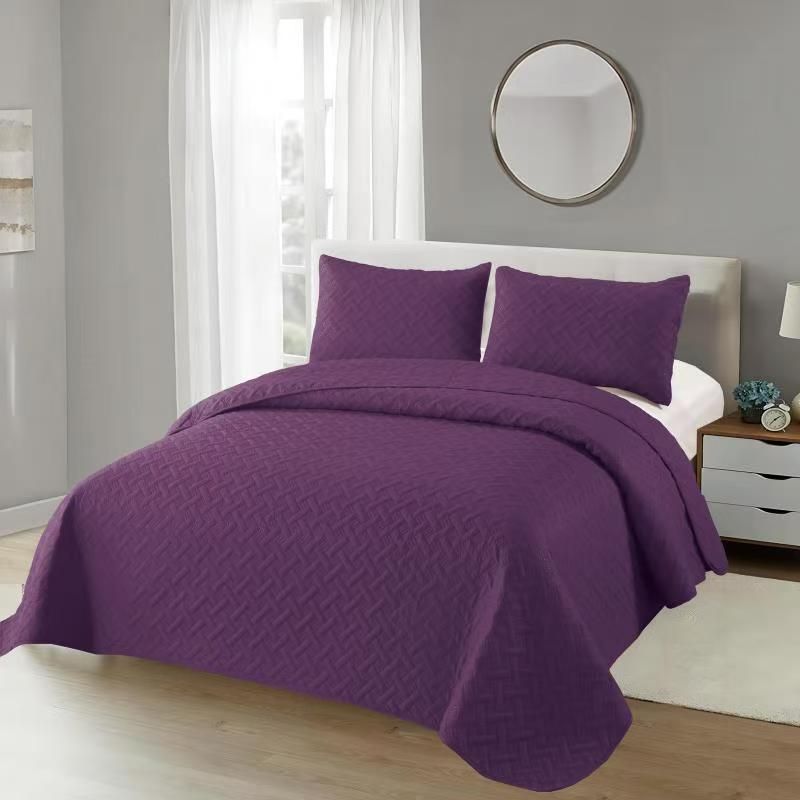 ANGELES DEL HOGAR - Cubrecama Quilt de Verano 2 Plaza Morado