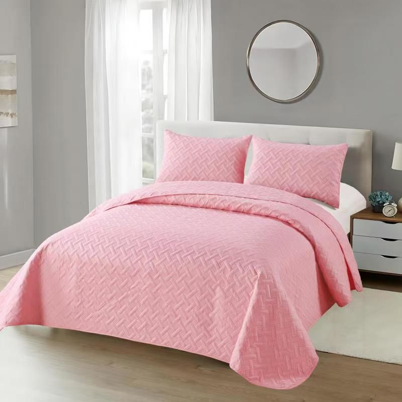ANGELES DEL HOGAR - Cubrecama Quilt de Verano King Rosa