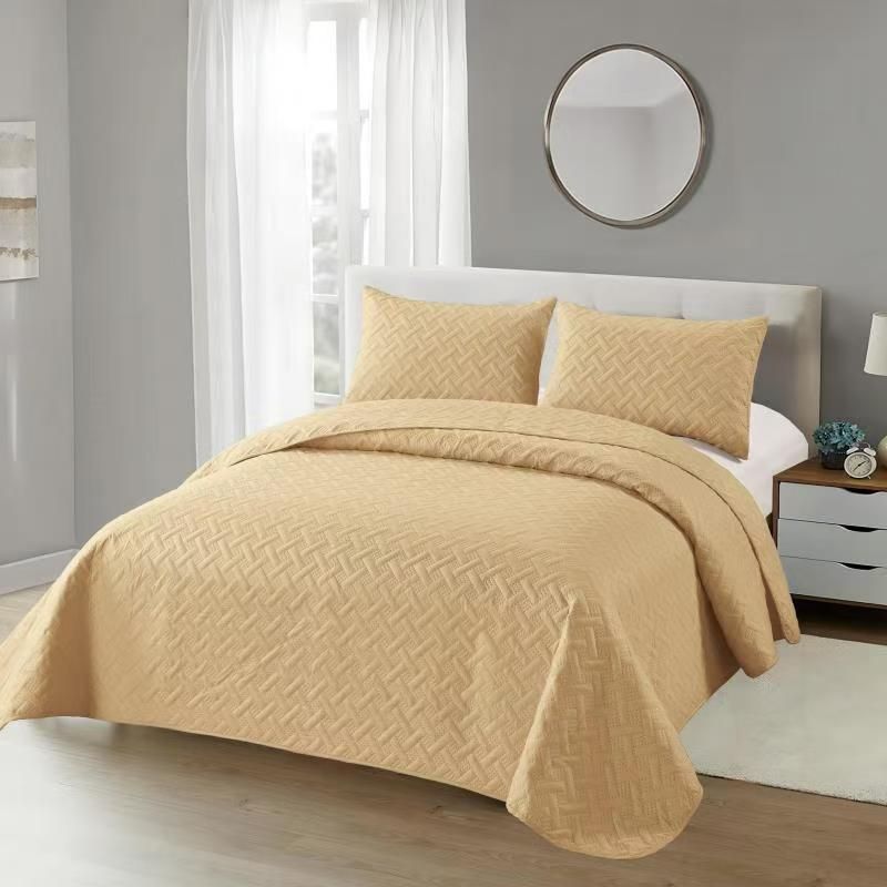 ANGELES DEL HOGAR - Cubrecama Quilt de Verano King  Beige