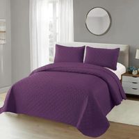 Cubrecama Quilt de Verano 15 Plaza Morado