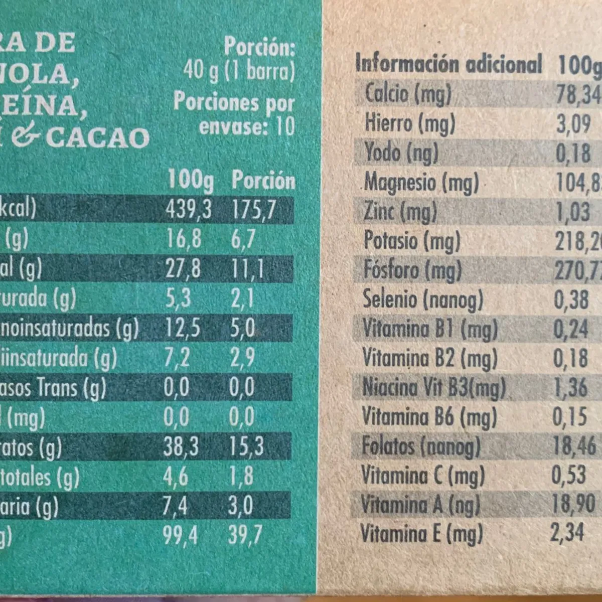 GENERICO - Barra Chocolate Belga y mantequilla de maní 40g x 10 unidades