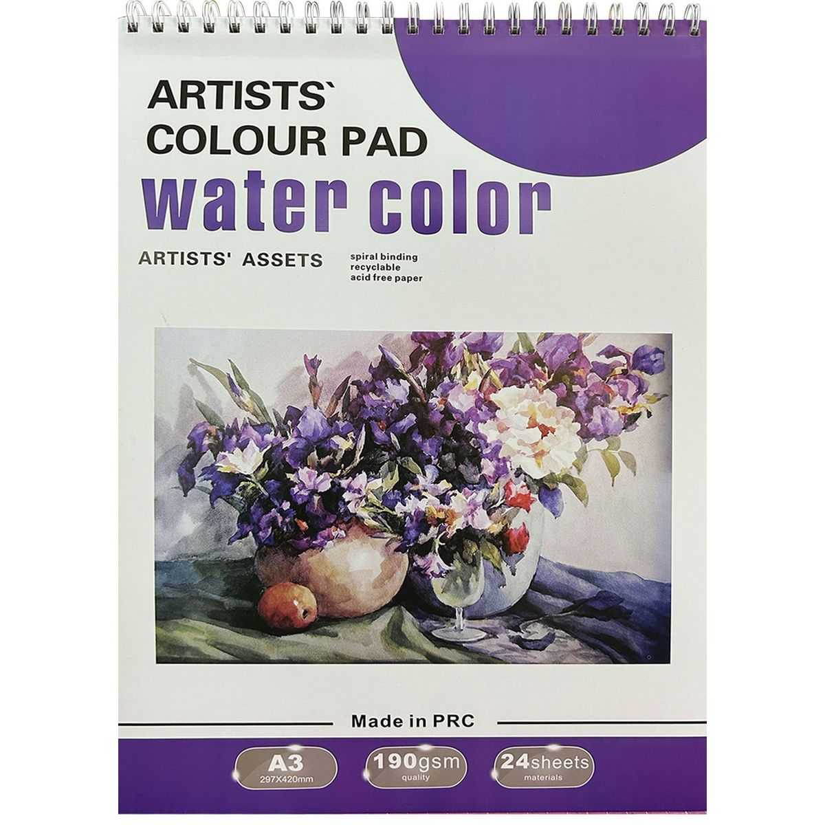 GENERICO - Croquera Para Acuarela Papel 190gr 24hjs A3 (42X29.7)