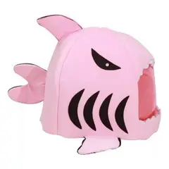 GENERICO - Casa cama para mascotas perro y gato tiburón rosado