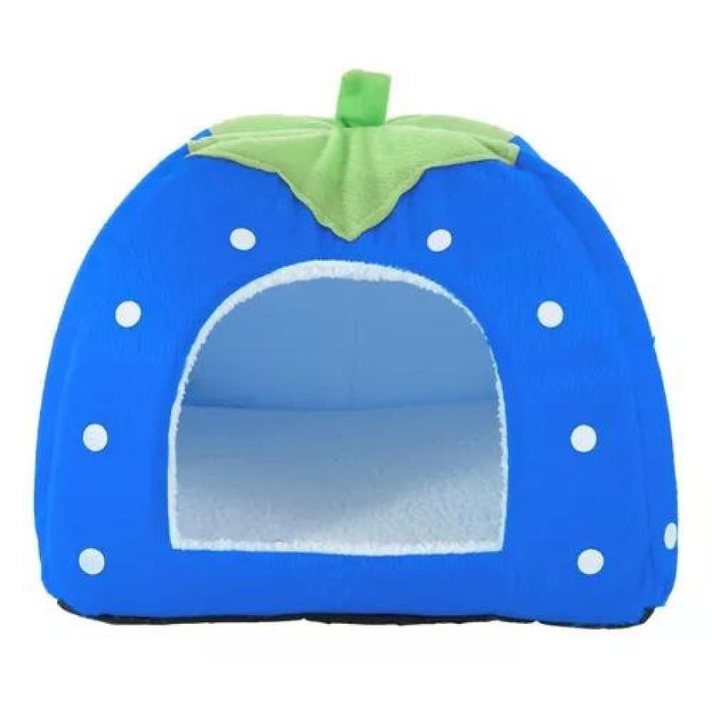 GENERICO - Cama iglú de frutilla para mascotas azul