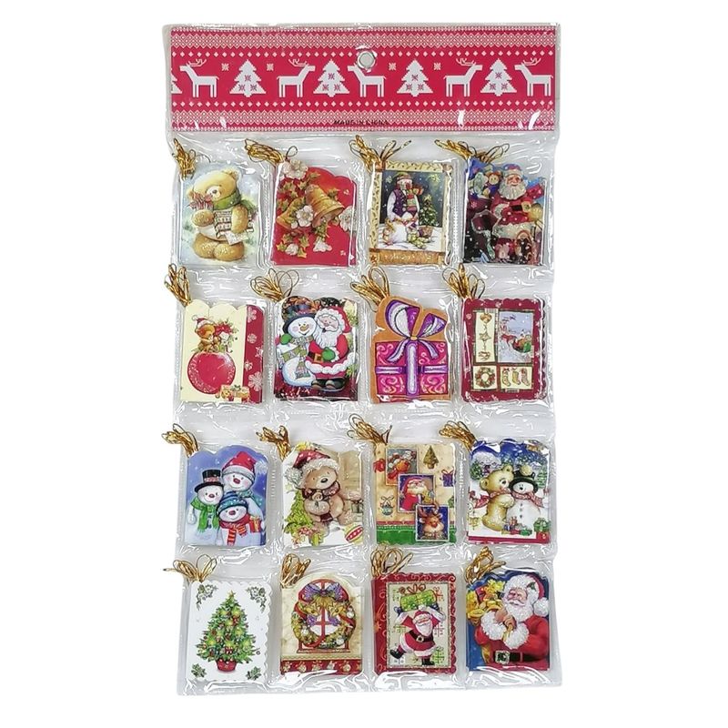 GENERICO - Pack 128 Tarjetas Navideñas Para Regalos Navidad 5.5x7Cm M2