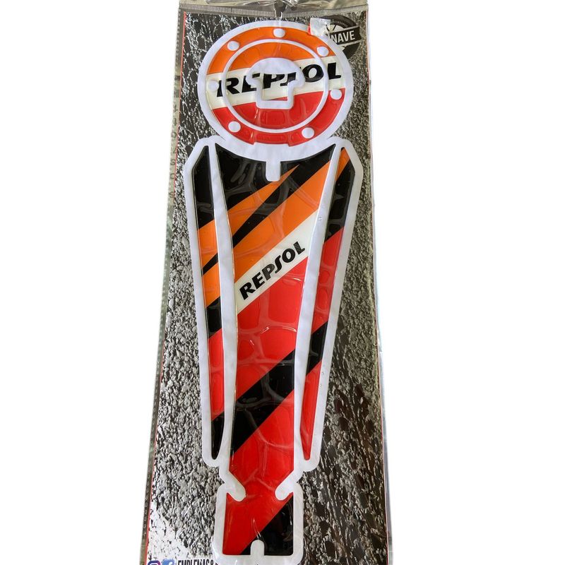 GENERICO - CALCOMANIA PARA MOTO NARANJA REPSOL