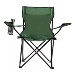 GENERICO - Silla resistente e impermeable plegable con portavasos verdes