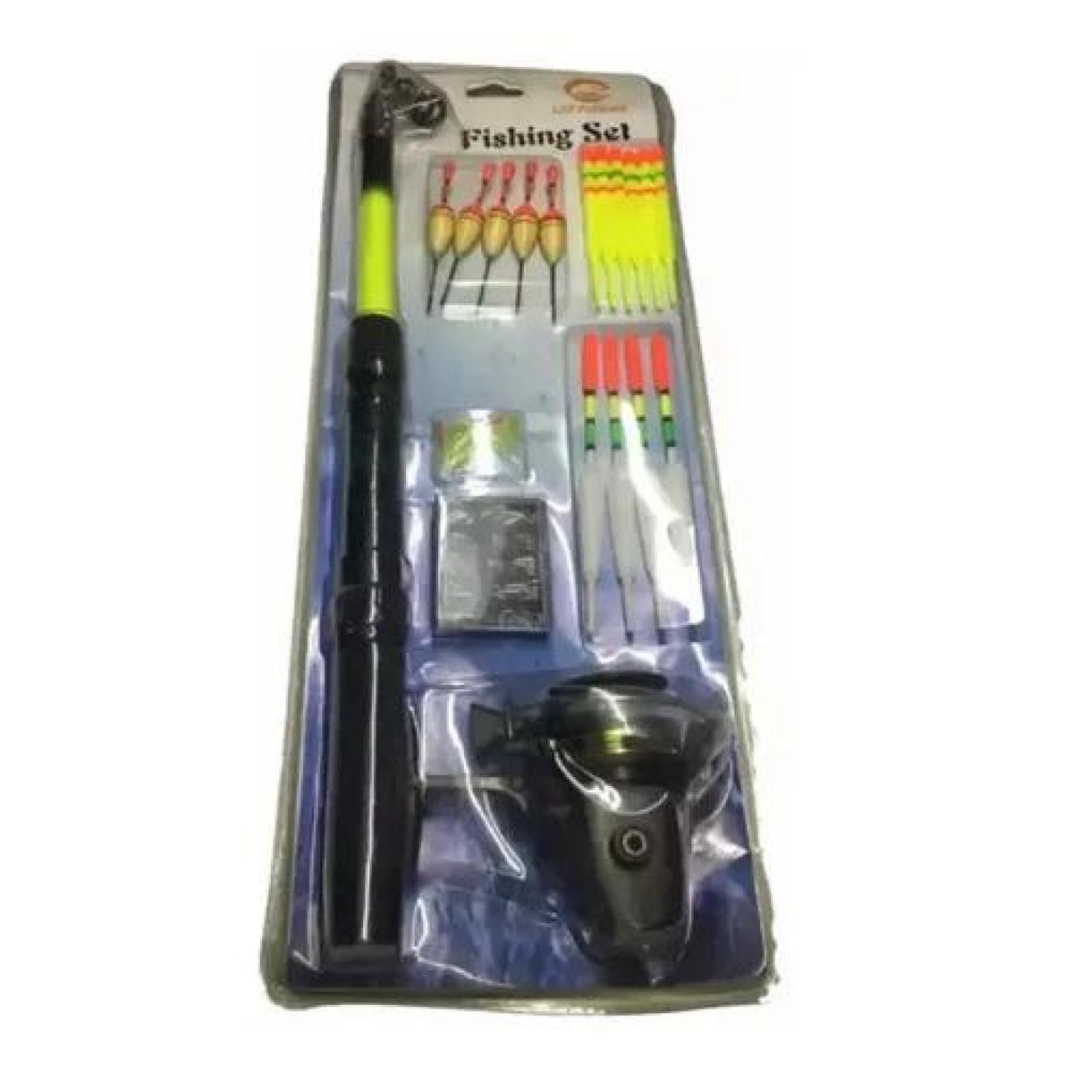 GENERICO - Set de caña de pesca básico para niños y jóvenes con accesorios