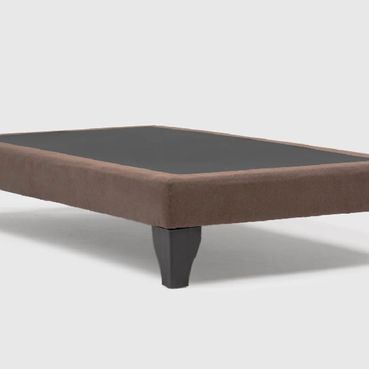 GENERICO - Base Europea para cama 1.5 Plazas 105x200cm Felpa Marrón