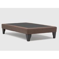 Base Europea para cama 1.5 Plazas 105x200cm Felpa Marrón