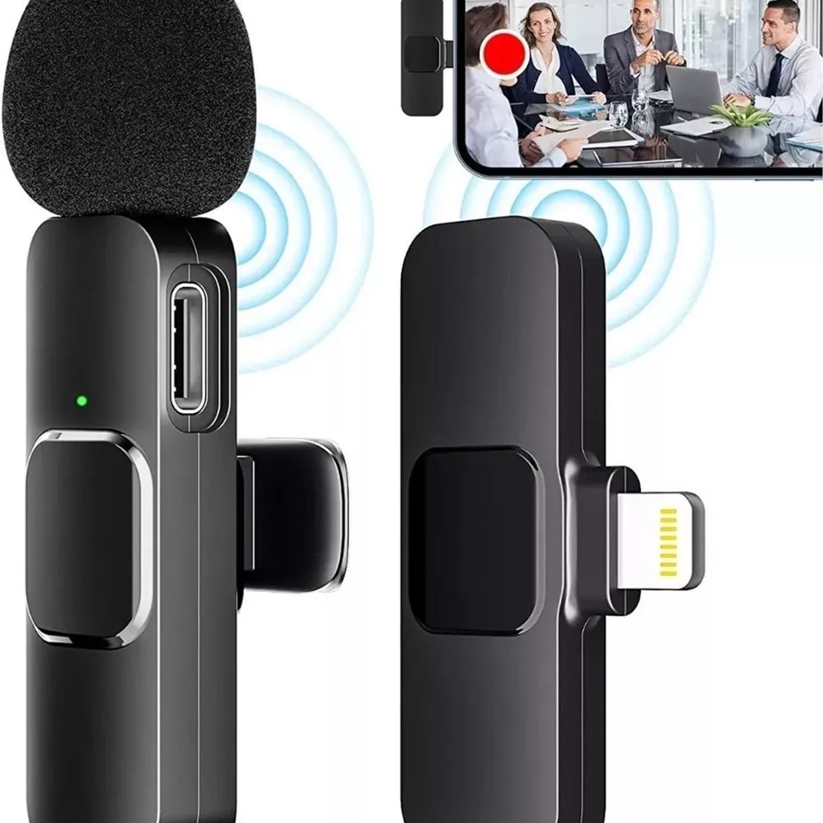 GENERICO - Micrófono Inalámbrico Solapa Lavalier Para iPhone Lightning