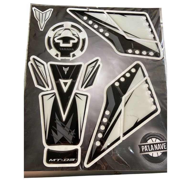 GENERICO - CALCOMANIA PARA MOTO COMPLETO NEGRO