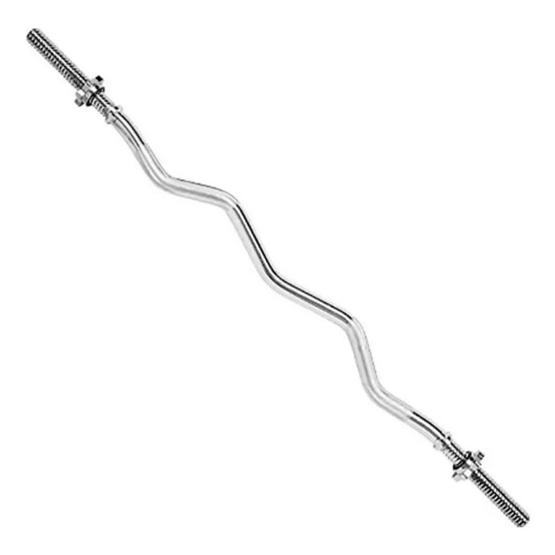GENERICO - Barra Pre-olímpica Z De 120cm Cromada Fuerza Fitness 45kg