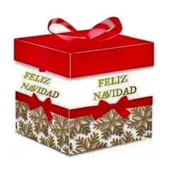 GENERICO - Pack 12 Cajas De Regalo Felìz Navidad Navideños 22X22 Cm