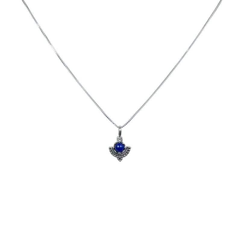 ANDREA COGGIOLA JOYAS - Collar Lapislázuli Brahma Plata Fina 925