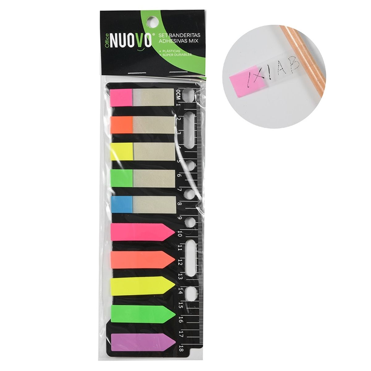 NUOVO - Pack 2 Set banderitas adhesivas plásticas Index