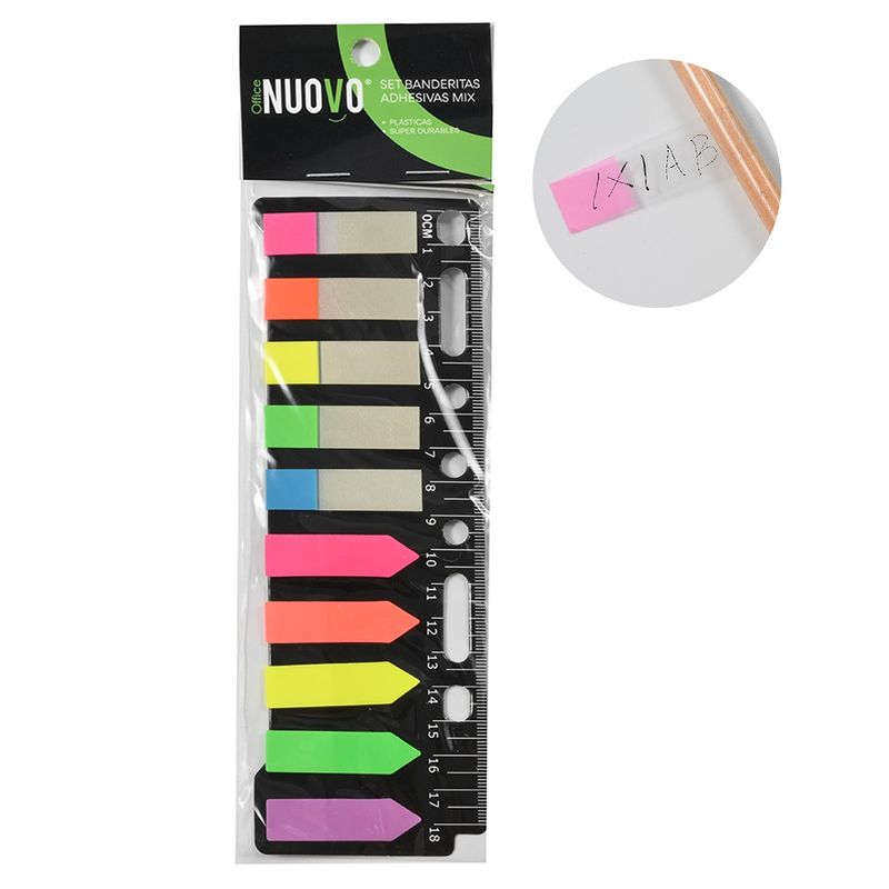 NUOVO - Pack 2 Set banderitas adhesivas plásticas Index