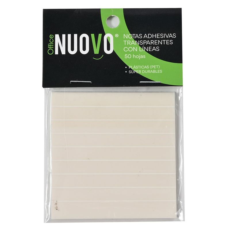 NUOVO - Pack 2 Set 50 notas adhesivas plásticas lineadas