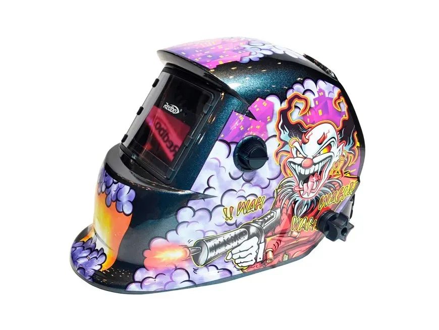 Mascara de Soldar Fotosensible RB-LY-E77 "Killer Joker Edition" (Automatica, DIN 9-13, Diseno Especial)