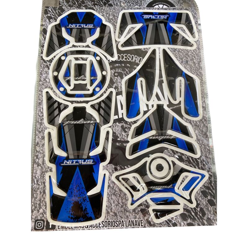 GENERICO - CALCOMANIA PARA MOTO COMPLETO AZUL
