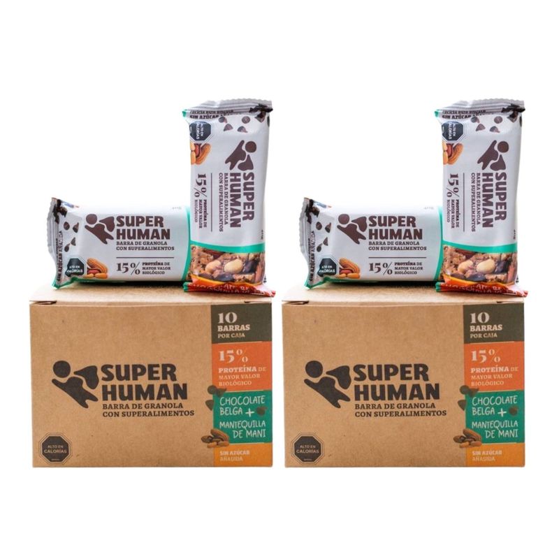 GENERICO - Barra Chocolate belga y mantequilla de maní 40g x 20 unidades