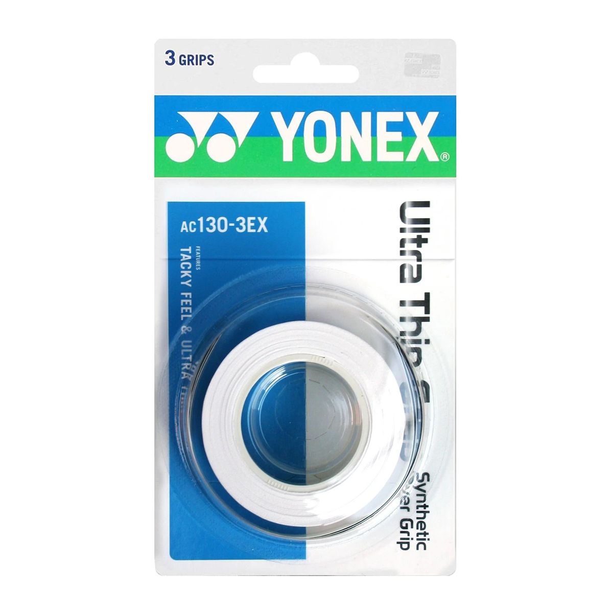 YONEX - Overgrip Yonex Ultra Thin Grap Blanco X3 Tenis Padel