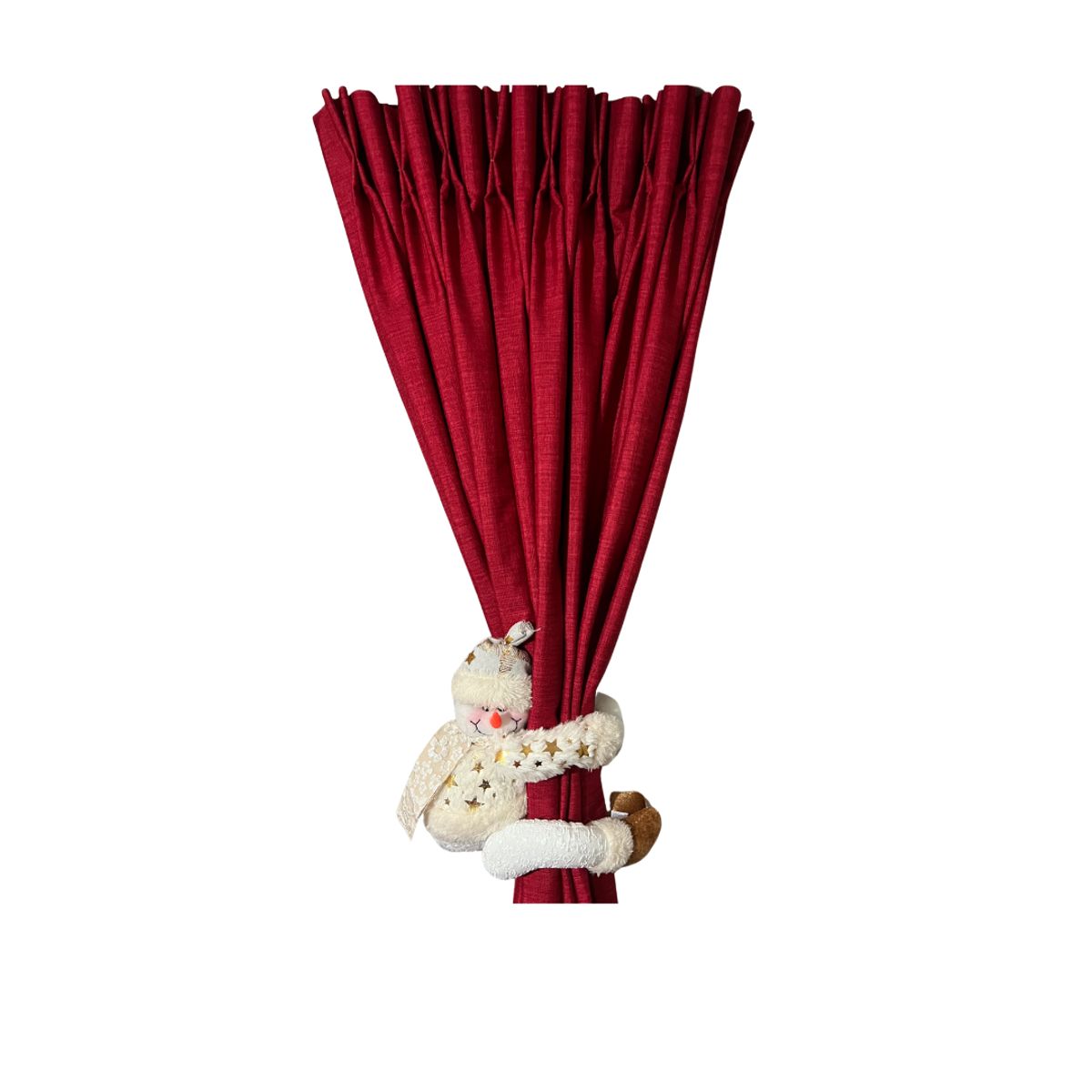 GENERICO - Pack De 2 Soporte Hebilla Cortina Decoracion Navidad Muñeco De Nieve