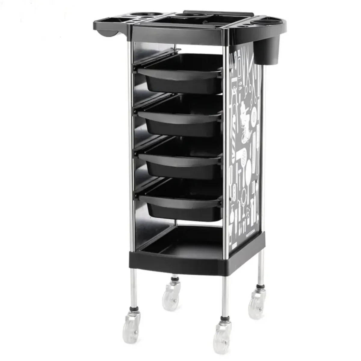 ROHS - Carro Ayudante Multifuncional Peluquería Barbería Negro