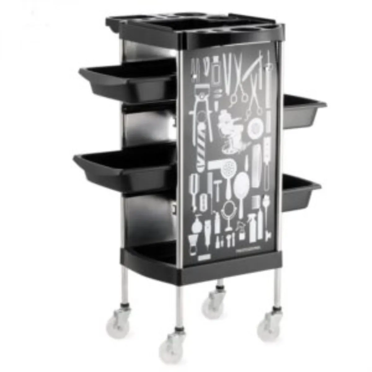 ROHS - Carro Ayudante Multifuncional Peluquería Barbería Negro