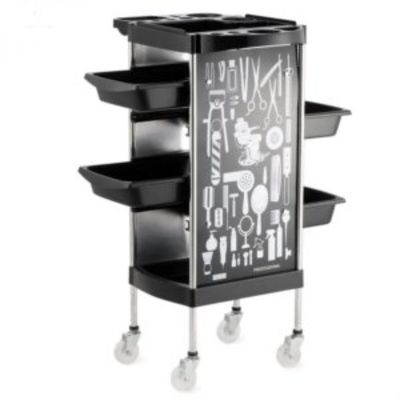 Imagen 2 del producto Carro Ayudante Multifuncional Peluquería Barbería Negro