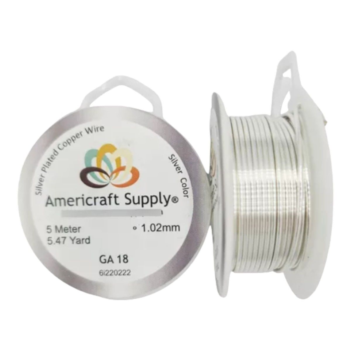 A - Alambre Para Bisutería Americraft Supply Calibre 18 - Plateado